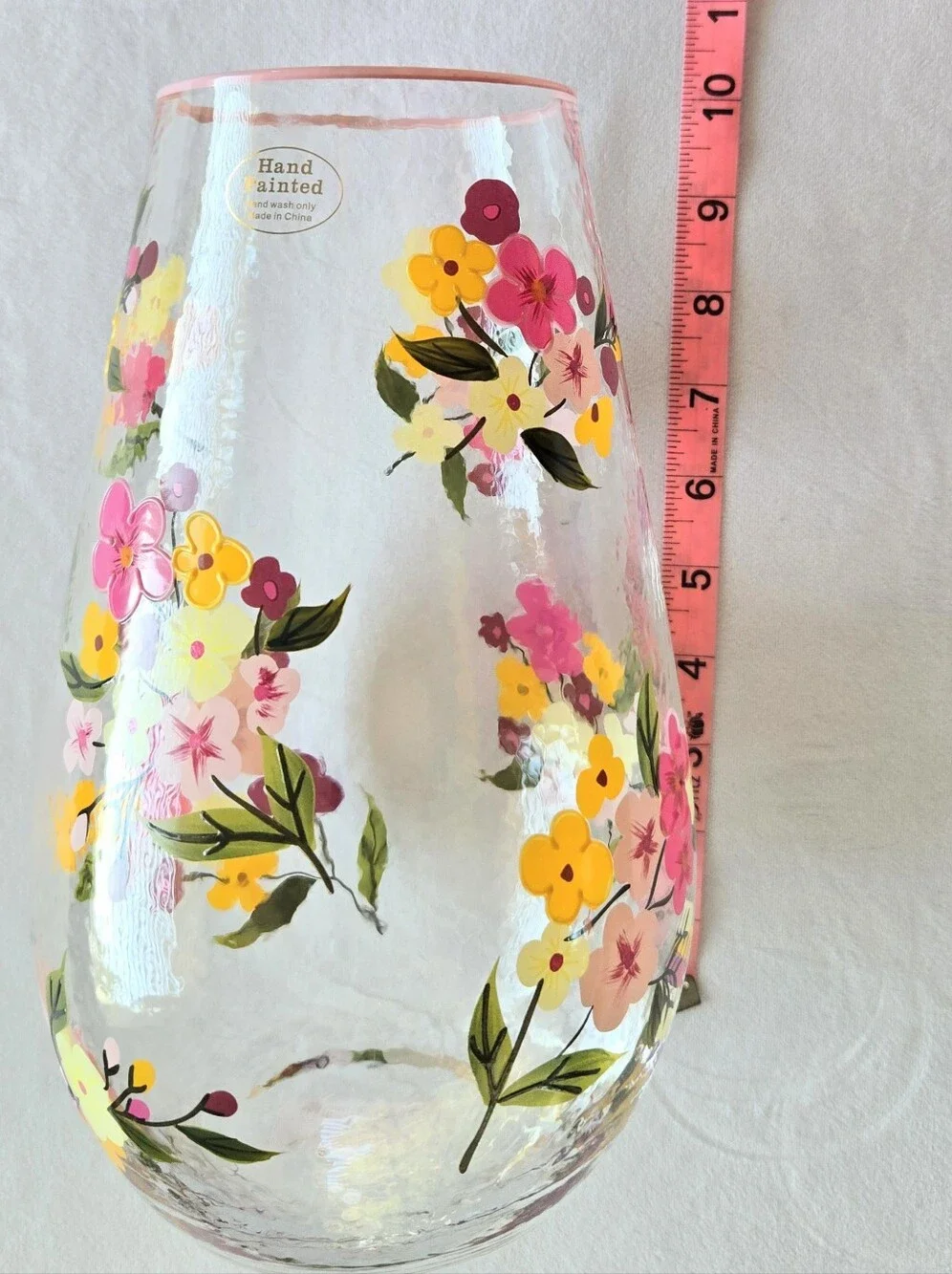 Hand Painted Floral Vase 10